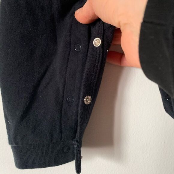 Adidas black/white 3 stripes unisex coverall, snap closure, good condition, 9mon - Picture 5 of 7